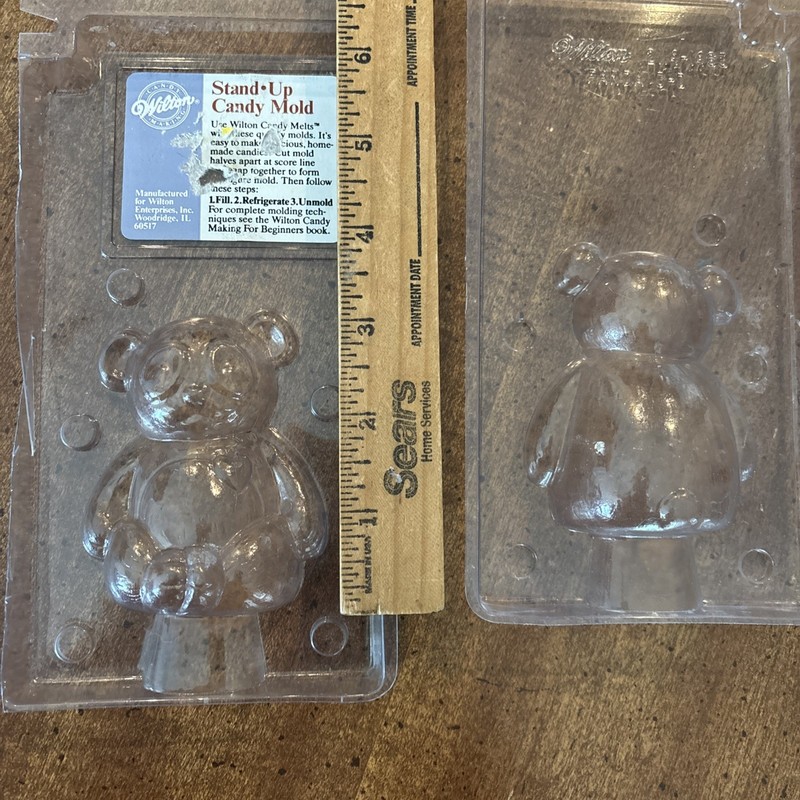 LOT of 7 candy chocolate molds Humpty Dumpty Panda Sombrero Tea Party Man Boy gallery