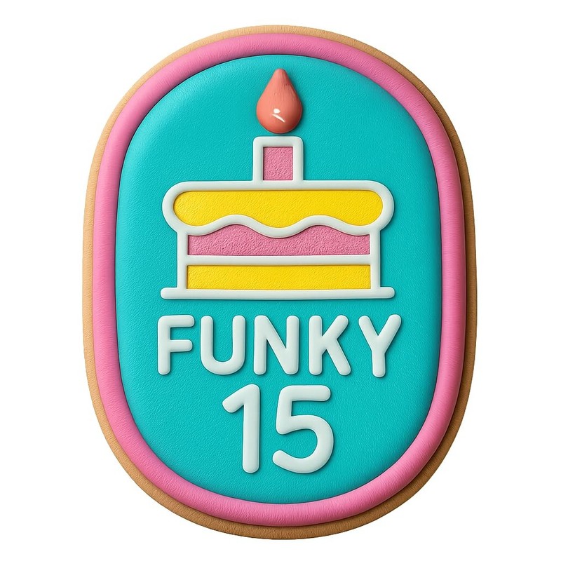 Funky 15 Groove Cookie Cutter & Stamp, Fondant & Clay - 3x4" gallery
