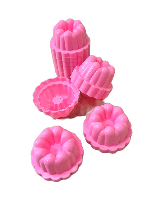 Pink Jelly & Pudding Molds – 12pcs Plastic Dessert Moulds for Agar, Flan,Caramel gallery