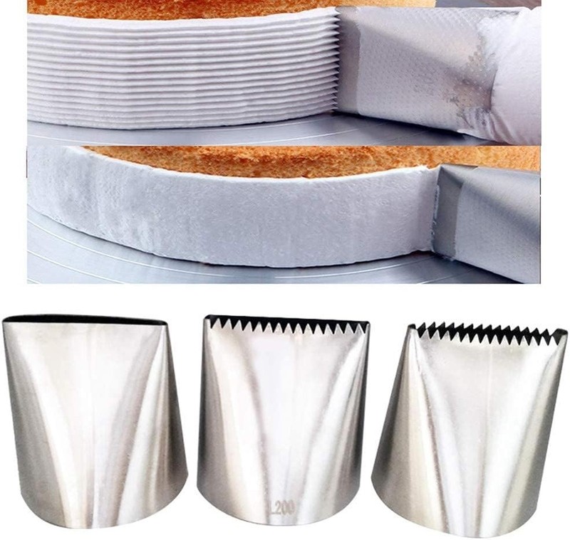 Ultimate Baking Set: 3 Stainless Steel Piping Nozzles for Stunning Cakes gallery