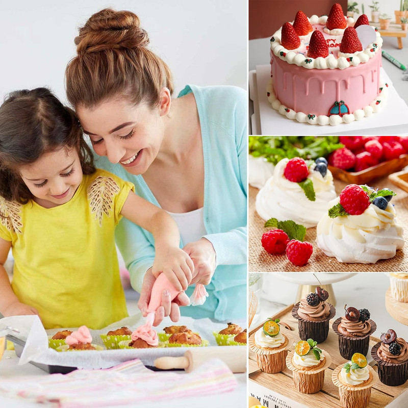 Piping Bags and Tips Set, 120 Pcs Cake Decorating Kit with 100 Disposable Piping gallery