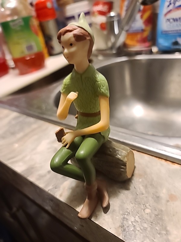 Wilton Cake Topper Peter Pan 6in Character Hard Plastic Hong Kong 1972 Vintage