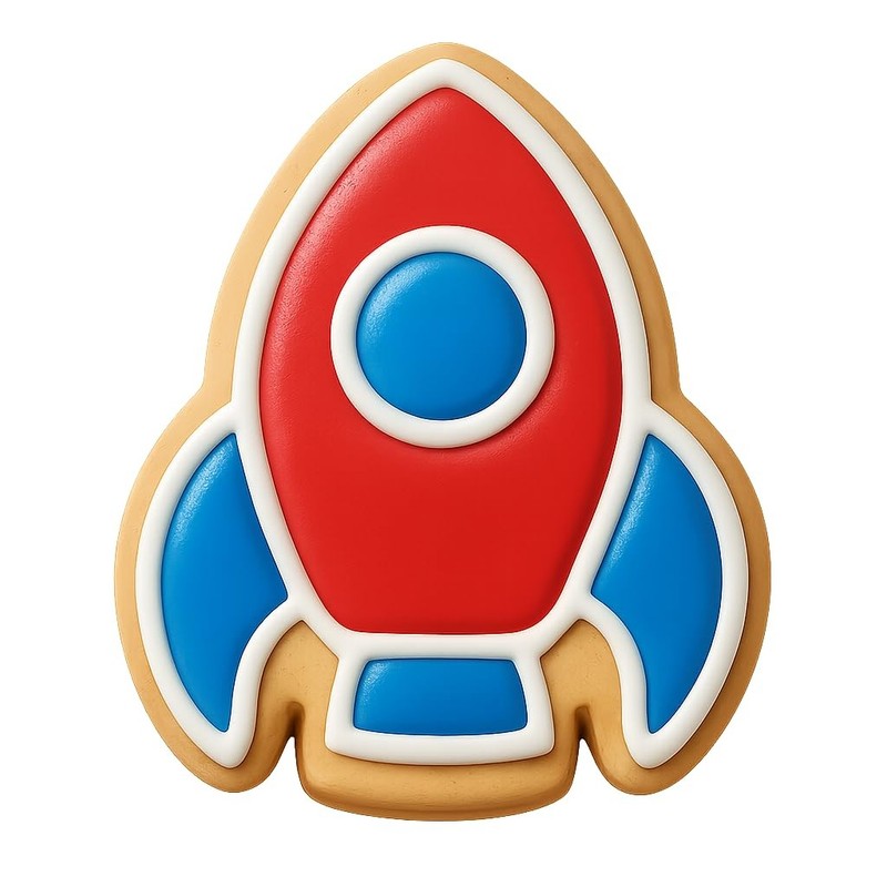 Classic Spaceship Cookie Cutter & Stamp - 4x3 gallery