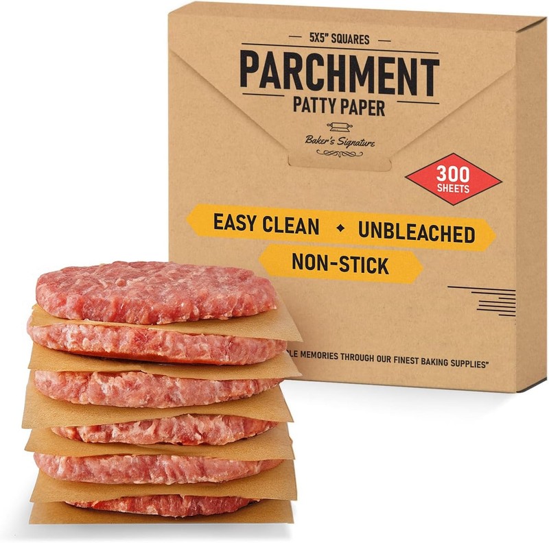 Hburr Patty Paper Squares 5″x5″, 300Pcs Parchment Paper Sheets |