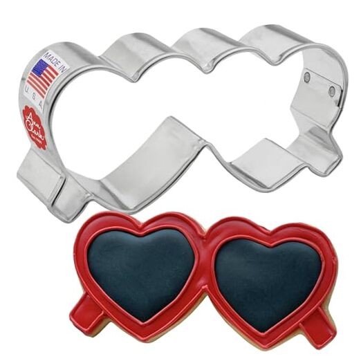 Ann Clark Heart Sunglasses Cookie Cutter, 3-4/5” Made in USA