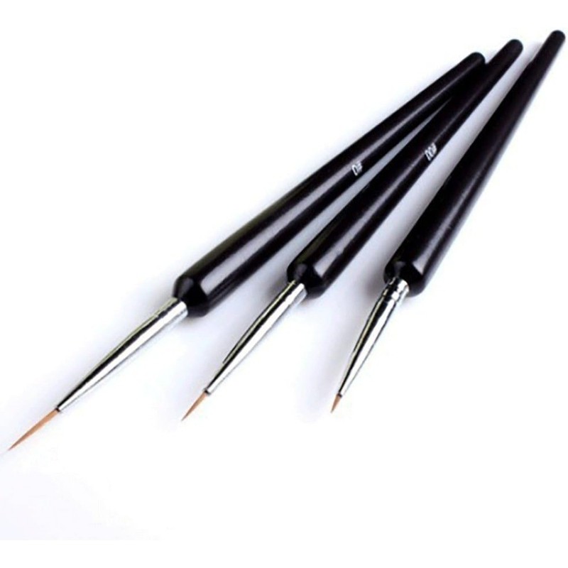 3-Piece Cake Decorating Brush Set for Food Paint Icing Sugarcraft Cupcake Face
