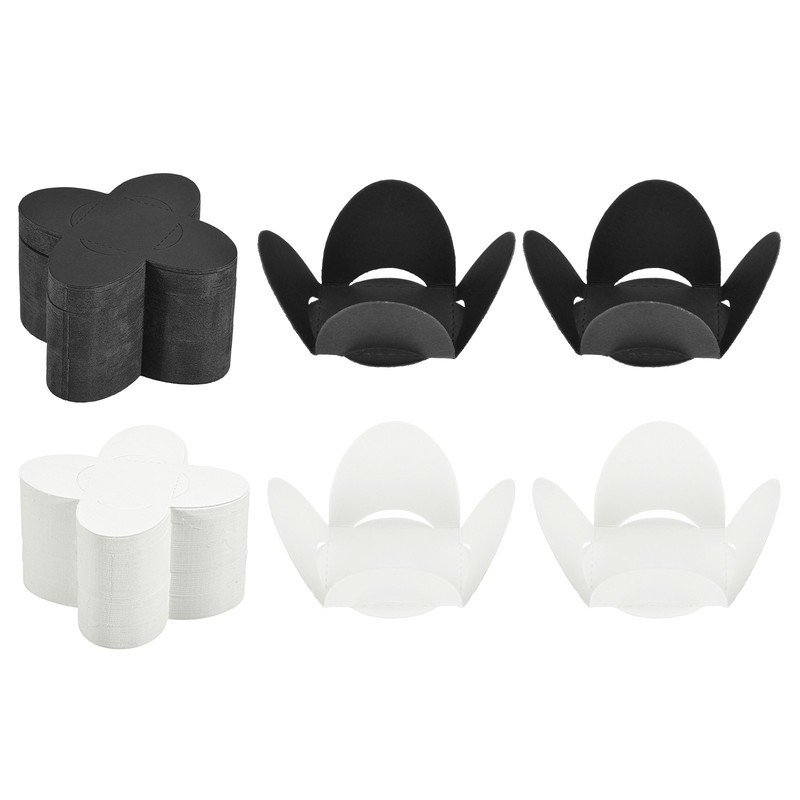 220Pcs Truffle Wraps, Mini Cupcake Cups for Chocolate, White/Black