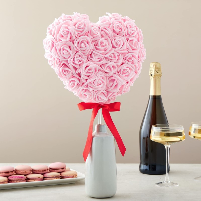 Bright Creations Artificial Flowers Foam Rose Heads - 3 X 1.2 In Mixed Pink gallery