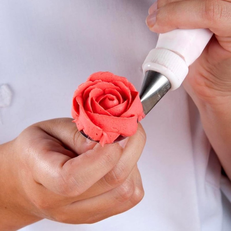 5 Pieces Rose Flower Piping Tips Set Cake Decorating Tips Icing Piping Nozzle... gallery