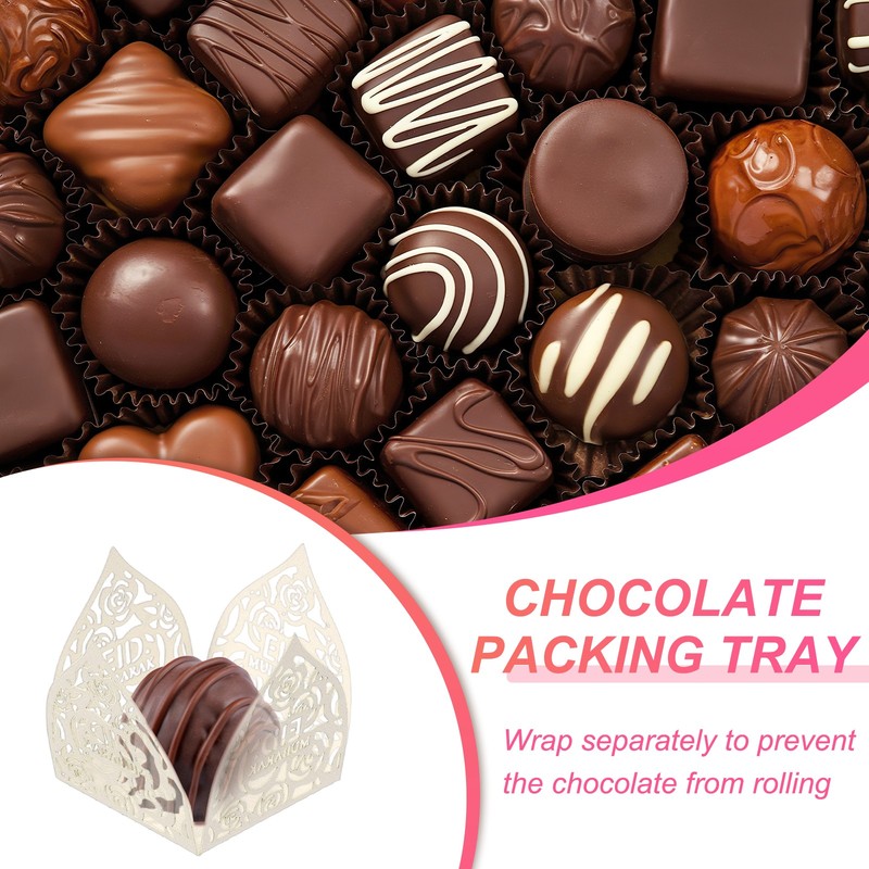 25 PCS Truffle Wrapper 4.3 Inch Square Cupcake Liner Baking Paper Beige gallery