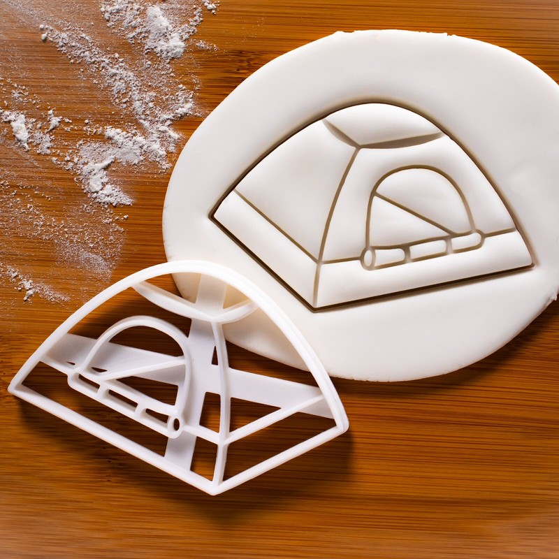 Camping Tent Cookie Cutter – summer camp glamping outdoor hiking scout hiker