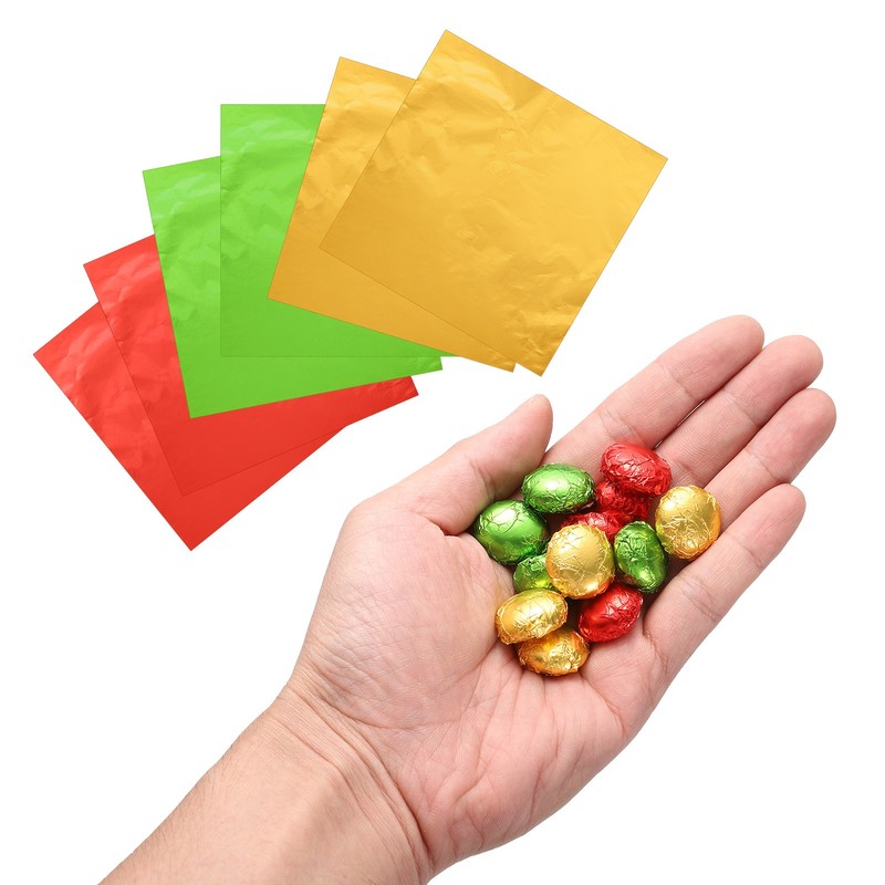 100pcs Candy Foil Wrappers 6 x 6 Inch Chocolate Bar Wrappers Gold gallery