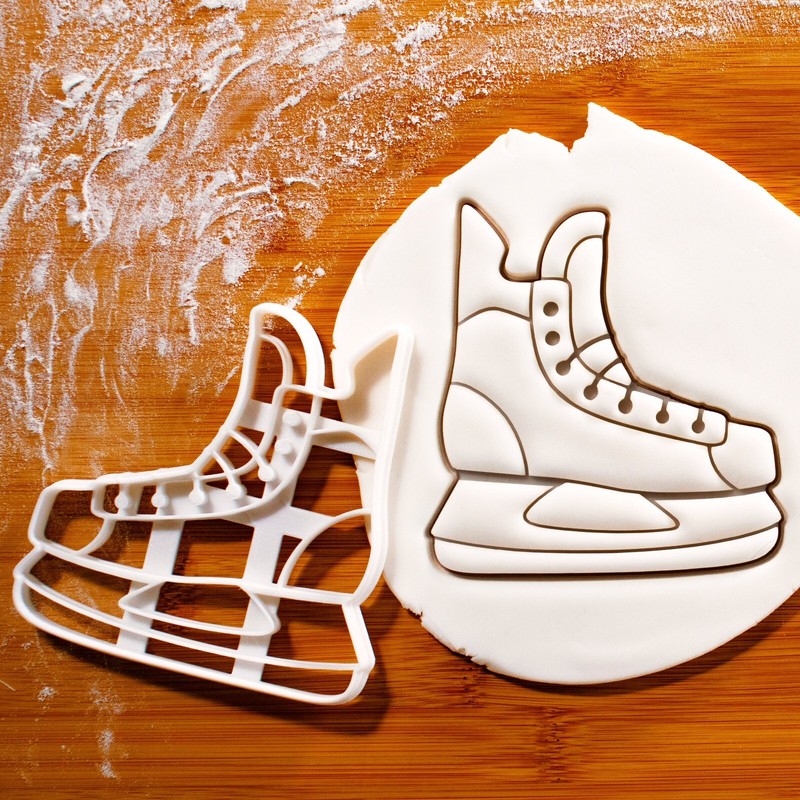 Set of 2 Ice Hockey Cookie Cutters - Skate Helmet sports game tournament league gallery