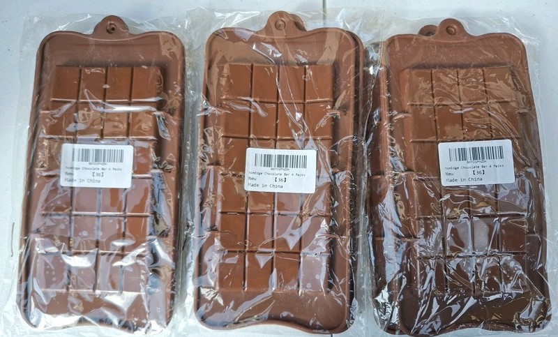3 Break-Apart Chocolate Molds, Set of 4 Packs Food Grade Non-Stick Silicon
