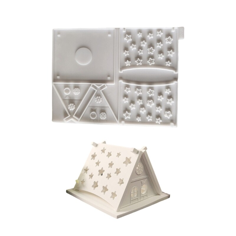 Practical Home Decoration Mold Miniature House Shaped Accessories Silicone Mold