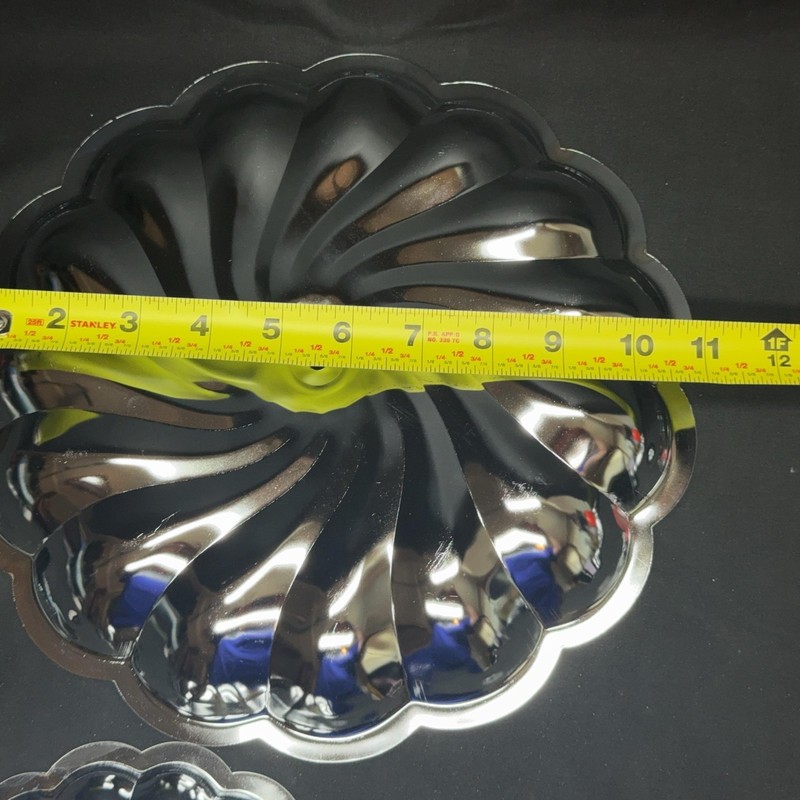 Vintage Arco 2-Tier Cake Candy Stand Chrome Metal Scalloped Silver Tray Party gallery