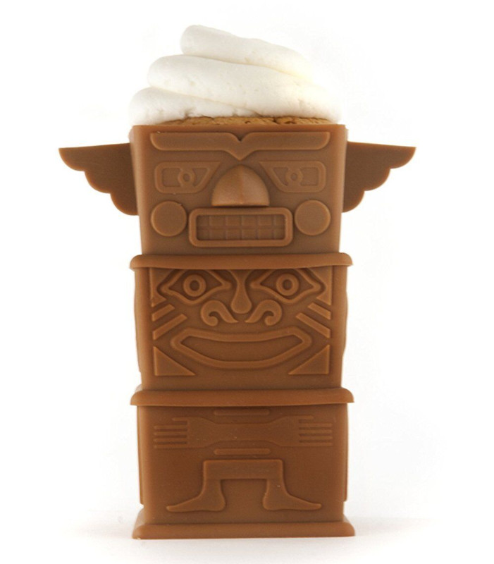 Set of 3 Kikkerland Moule Cupcake Totem Holders Brown Silicone 2.5"x 2.5"x1.5" gallery