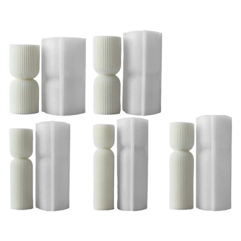 Flexible Silicone Mold for Striped Pillar Stylish Home Decoration Mould gallery