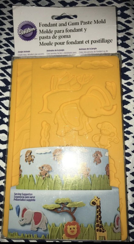 Fondant & Gum Paste Silicone Mold 5"X7.75"-Jungle Animals, W2558 gallery