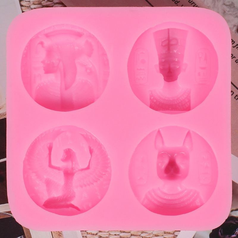 Egyptian Pharaoh Shape Epoxy Mold DIY Resin Casting DIY Toys Silicone Mold gallery