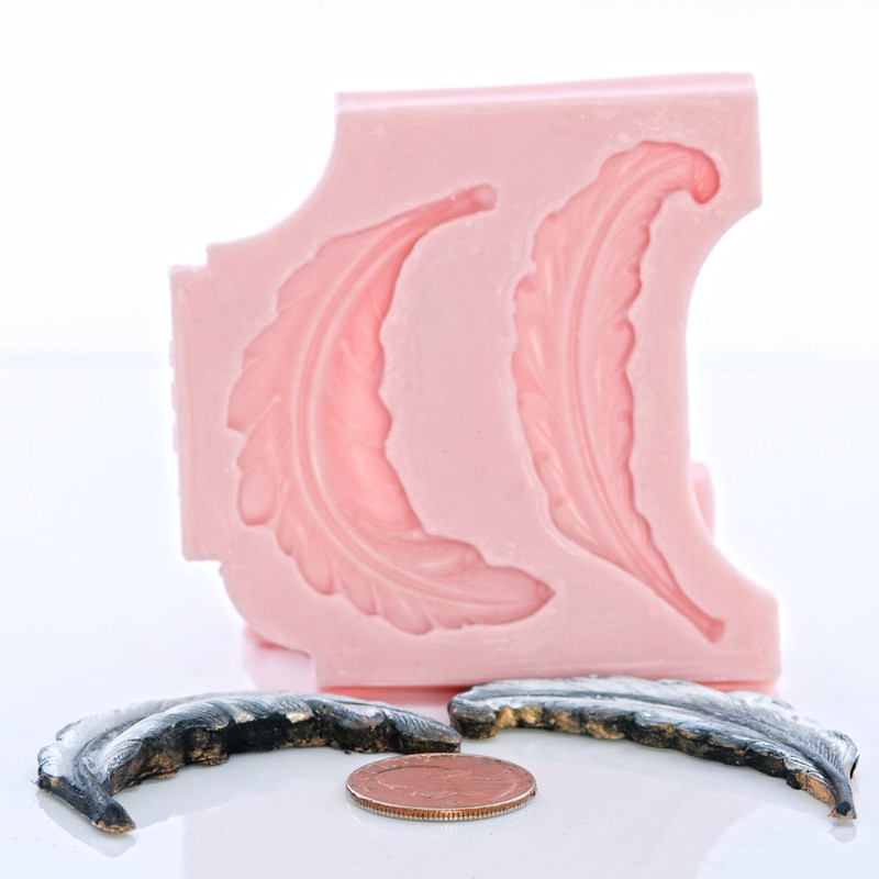 Feather Silicone Mold Resin Clay Epoxy Soap Food Safe Chocolate Fondant (727 gallery