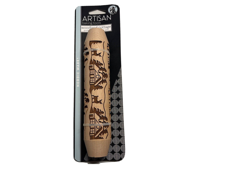 NEW Nordic Ware Woodland Cottage Embossing Rolling Pin