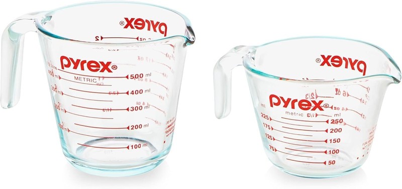 Essentials (2-Pack) Glass Measuring Cups Set, (1 & 2 Cup) Measuring Cups For