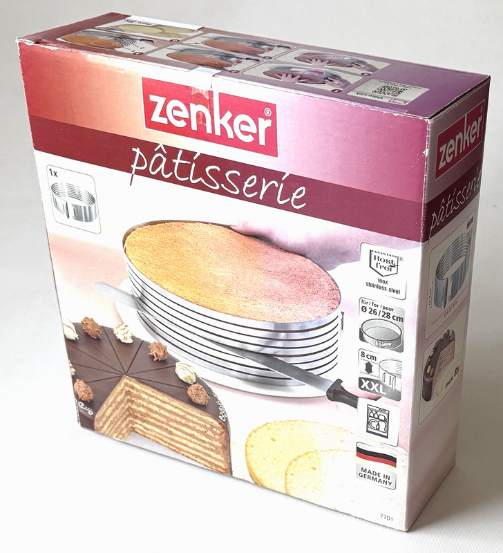 New! Zenker Patisserie SS 10-11 Inch Round Cake Layer Slicing Guide, 7701 gallery
