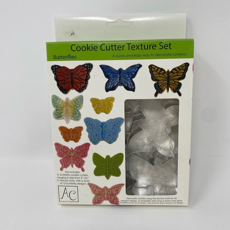 Autumn carpenter Butterflies Cookie Cutter Texture set