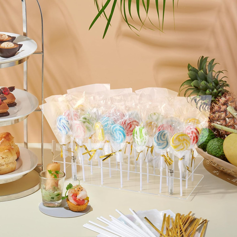 Cake Pop Stand with Sticks Kit, 21 Holes Lollipop Display Stand, Acrylic Cake Po gallery