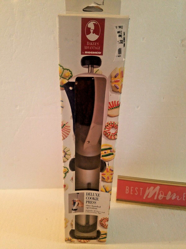 BAKER'S ADVANTAGE BY ROSHCO DELUXE COOKIE PRESS ONE-HANDED OPERATION NEW gallery