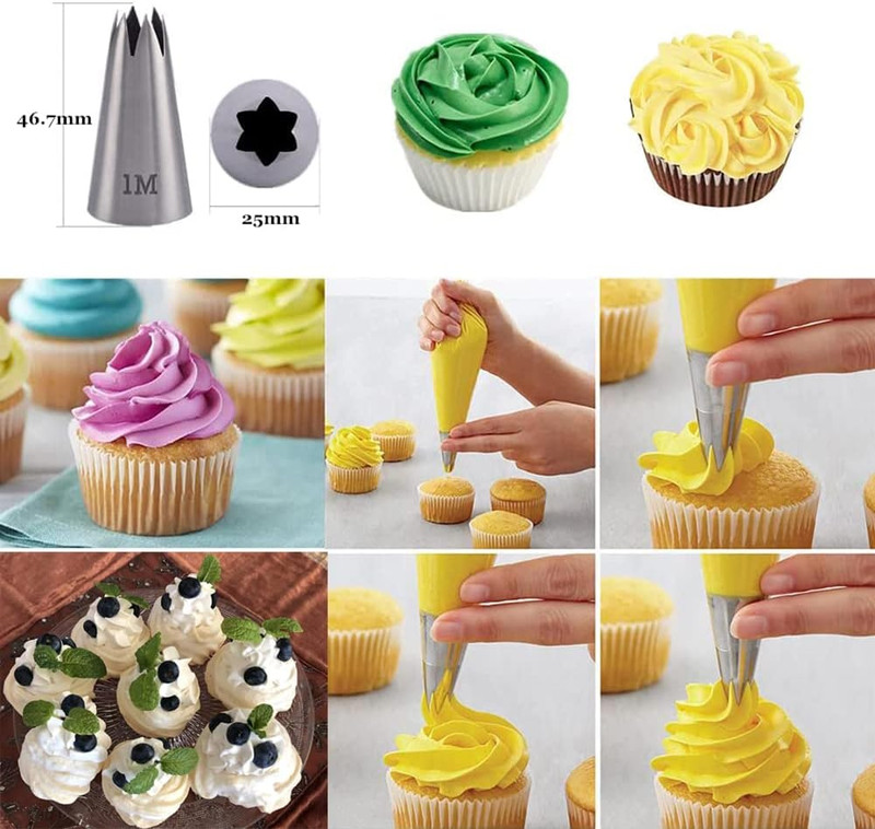 Large Piping Tips for Rose Flower Macaron Meringue Cookie Deviled Eggs Cake Cupc gallery