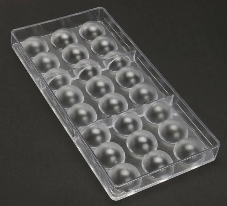 DIY Maker Polycarbonate PC Clear Hard Chocolate 24 Half Ball Candy Mould