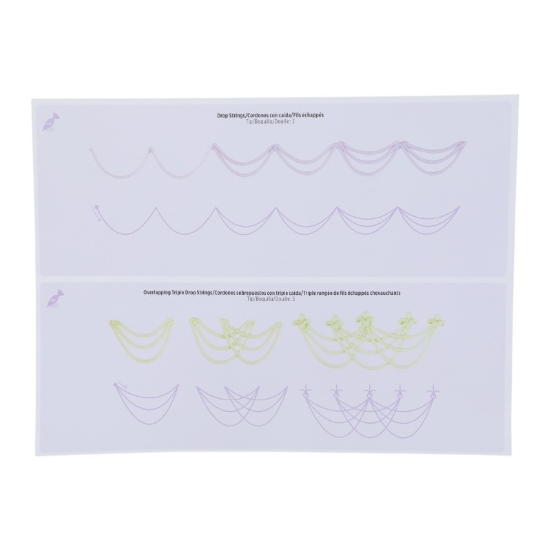 13Sheets Practical DIY Cake Decorating Pipe Practice Board Drawing Pipe Paper gallery
