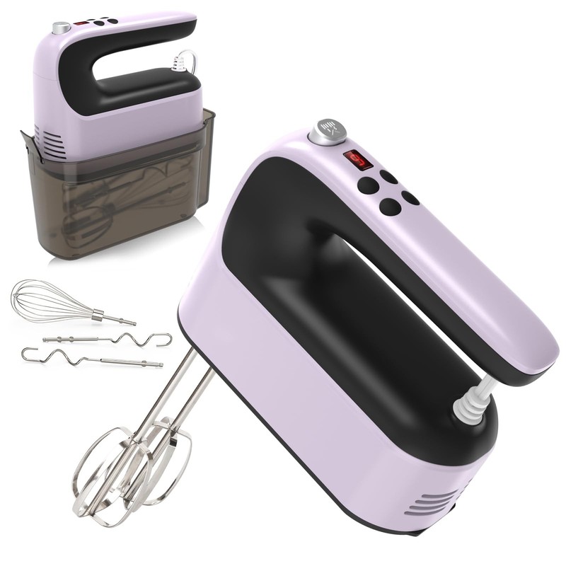9-Speed Digital Hand Mixer Electric, 400W Powerful DC Motor, Hand Mixer Elect…