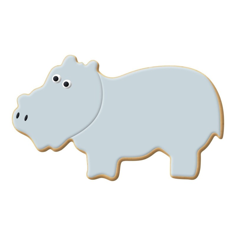 1 Dozen (12 pieces) Hippo Cookie Cutter 4 in Metal Party Favors USA gallery