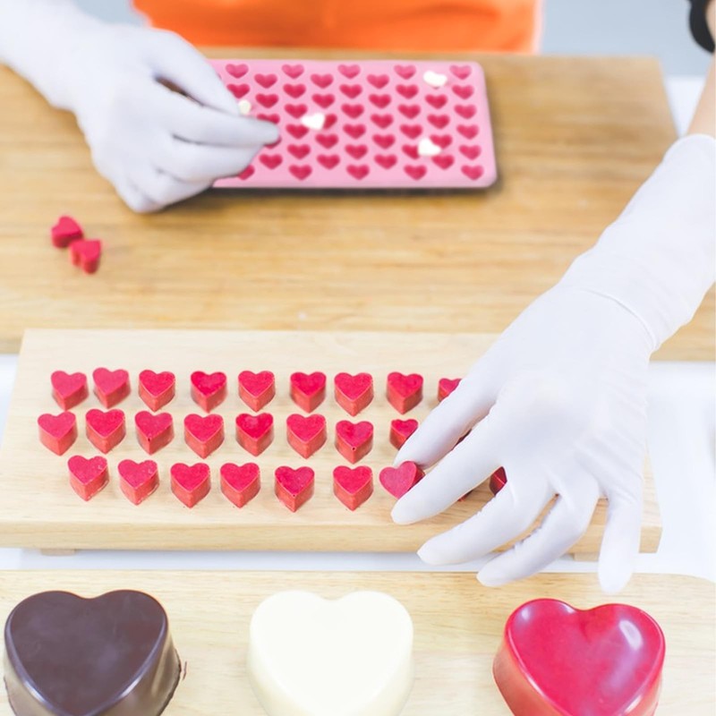 2 Pack Heart Silicone Molds for Chocolate Ice Cube Candy Candle Soap Making gallery