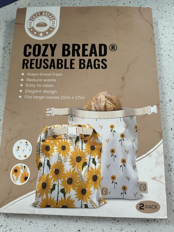 Cozy Bread® Reusable Bread Bag Set for Home Bakers | USA Brand
