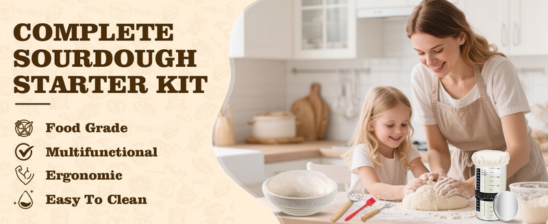 plete Sourdough Starter Kit, 9 Inch Bread Proofing Basket, 24 Oz gallery
