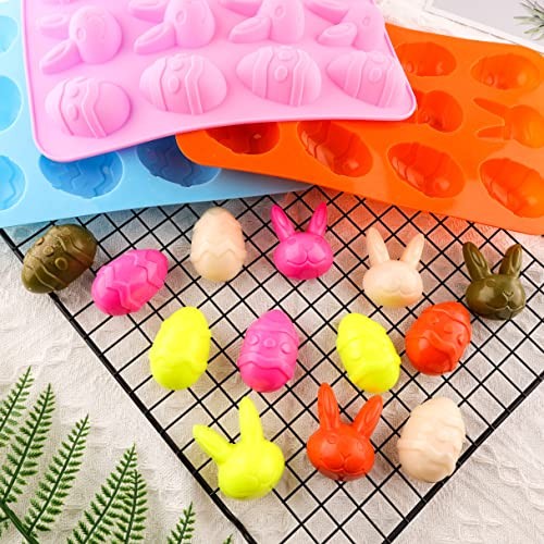 Easter Egg Silicone Bunny Silicon Molds for Chocolate 4 Packs Egg Shaped Mold gallery