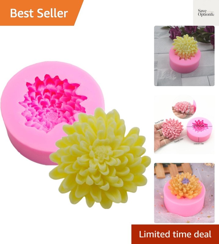 Chrysanthemum Flower Silicone Soap Mold Candle Mold Fondant Chocolate Cake Ca…