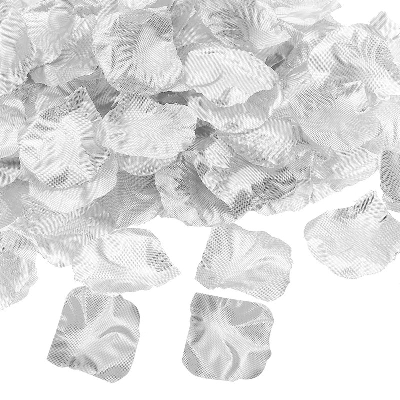 1000Pcs Artificial Rose Petals Silk Flower Decoration, Silver