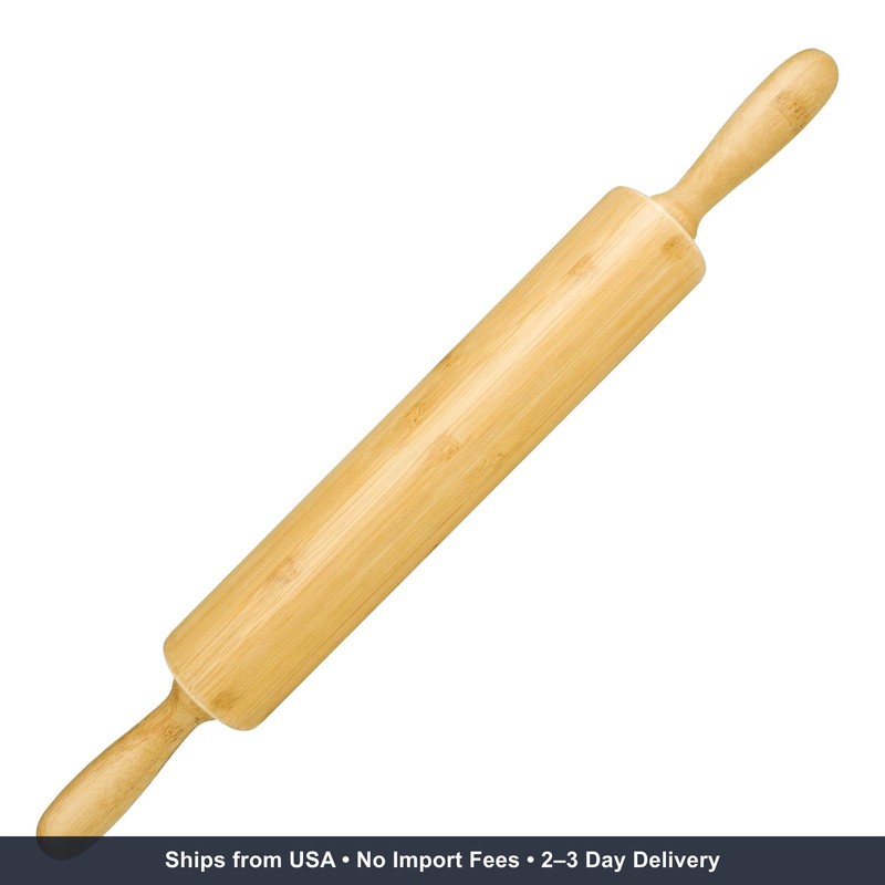 17.5 inch Wooden Rolling Pin for Baking – Long Dough Roller for All Baking Needs