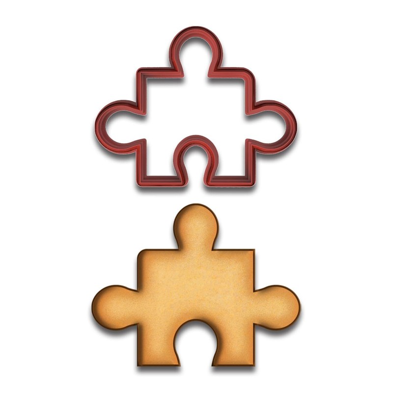 Puzzle Piece Cookie Cutter (4″, Style 1) (Random Color)