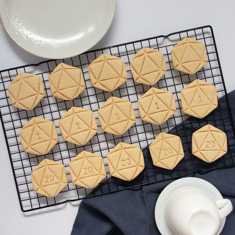 Set of 3 Cookie Cutters Designs Icosahedron, Natural 1, Natural 20, 3 pieces ... gallery