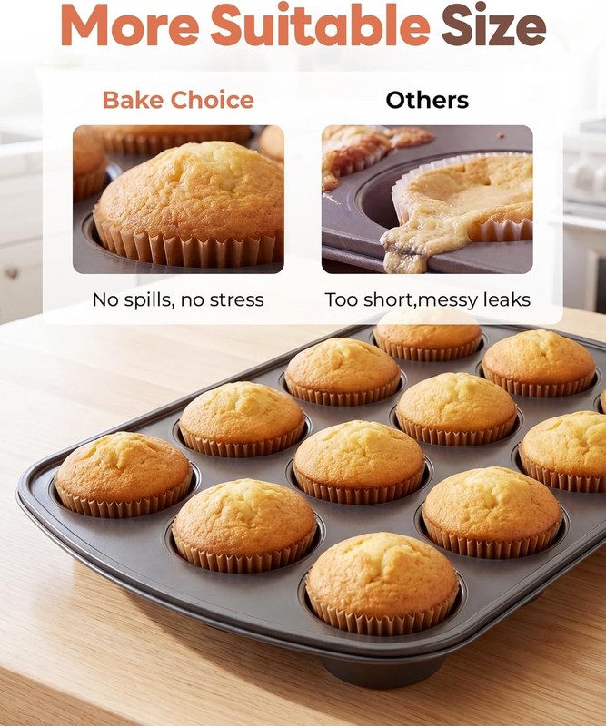 Non-stick 200pcs Standard Cupcake Liners for Baking, Natural, Food-grade Cupc... gallery