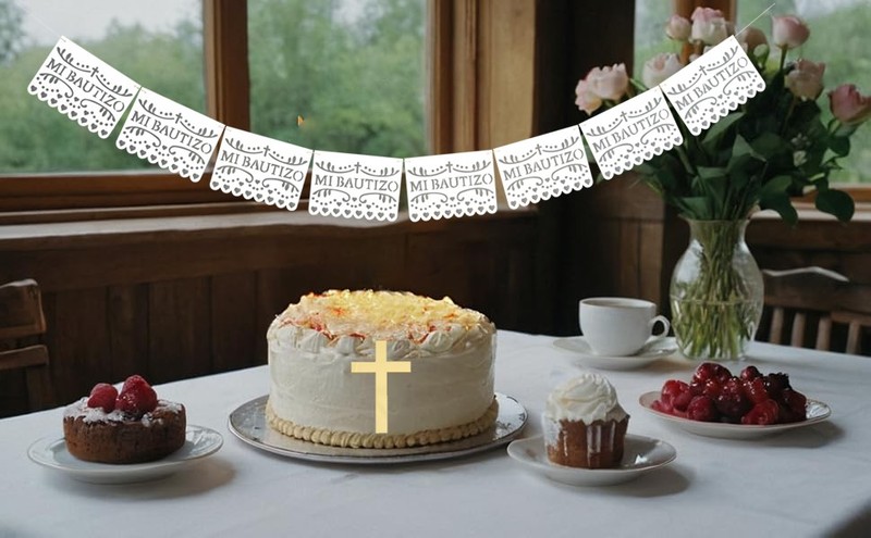 Golden Cross Cake Topper - First Holy Communion Party Decorations,Acrylic Cross gallery