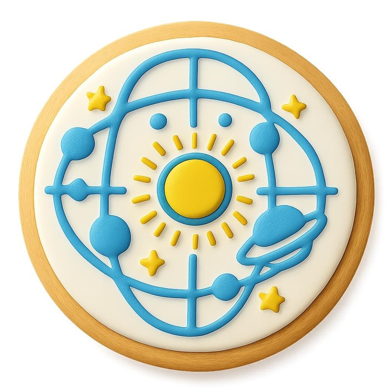 Celestial Sphere Solar System Cookie Cutter & Stamp, Fondant & Clay - 4x4 gallery