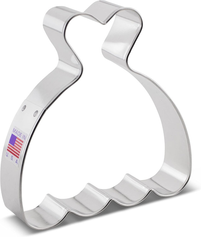 Ann Clark Wedding/Princess Dress Cookie Cutter Large, 4” Made in USA gallery