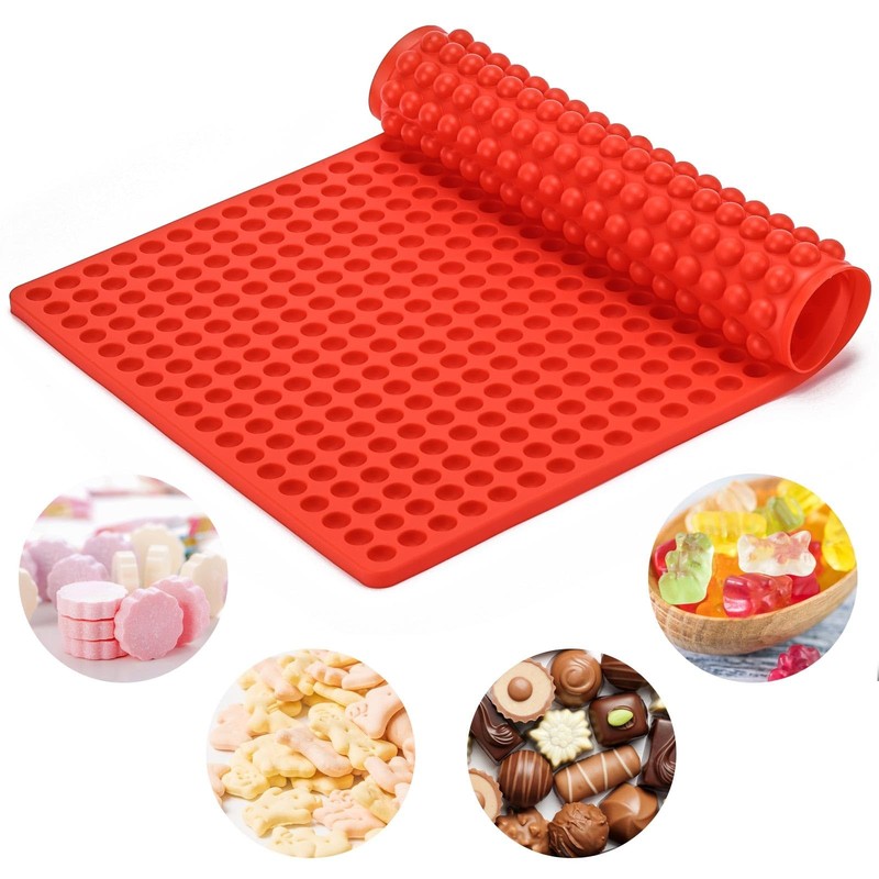 2Pack 468-Cavity Mini Round Silicone Mold Chocolate Drops Mold Semi Sphere Molds gallery